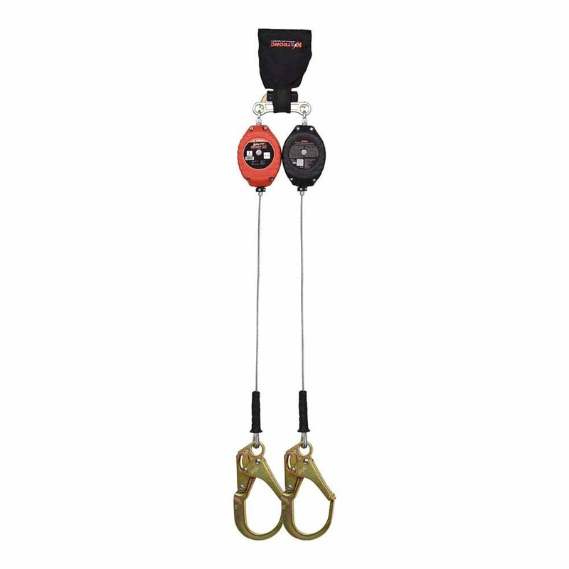 KStrong UFS314006L 8.5 ft Dual Cable SRL with Rebar Hook and Shock Pack ANSI