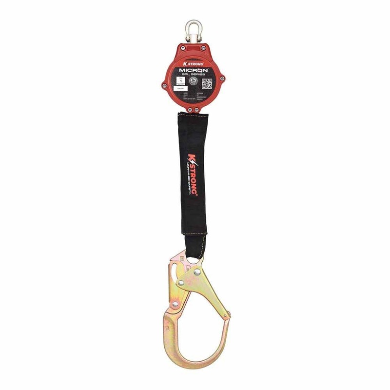 KStrong UFS396006 6 ft Arc Flash SRL with Aluminum Rebar Hook, Harness Connector
