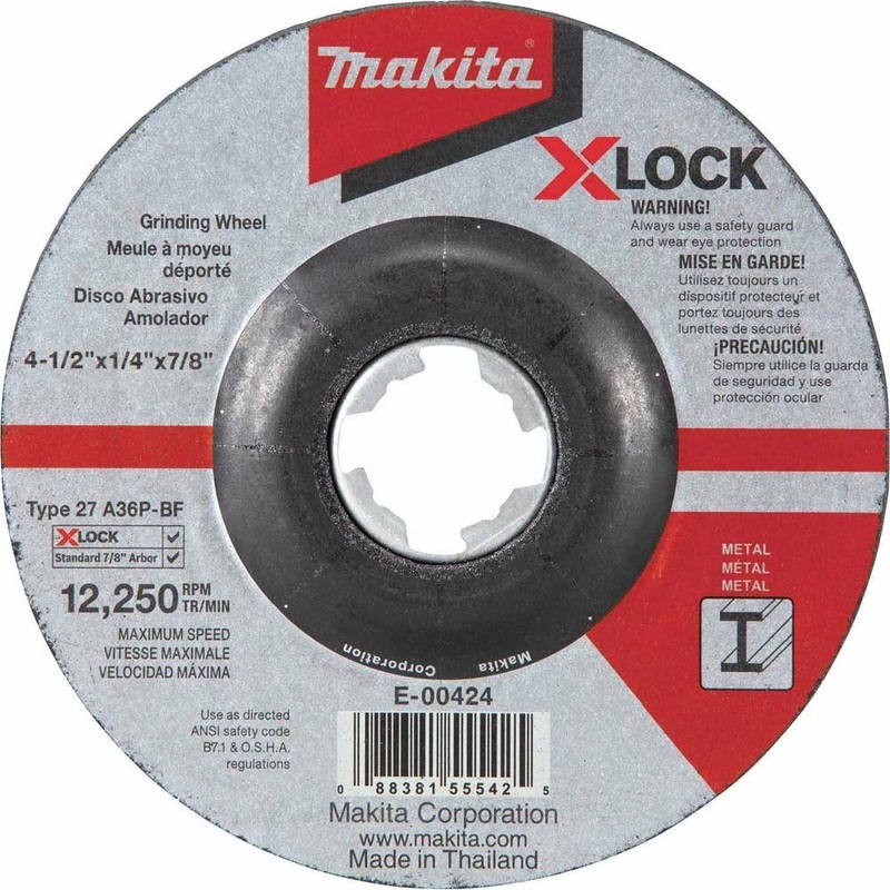 Makita E-00424 X-LOCK 4-1/2 x 1/4 x 7/8 Abrasive Grinding Wheel