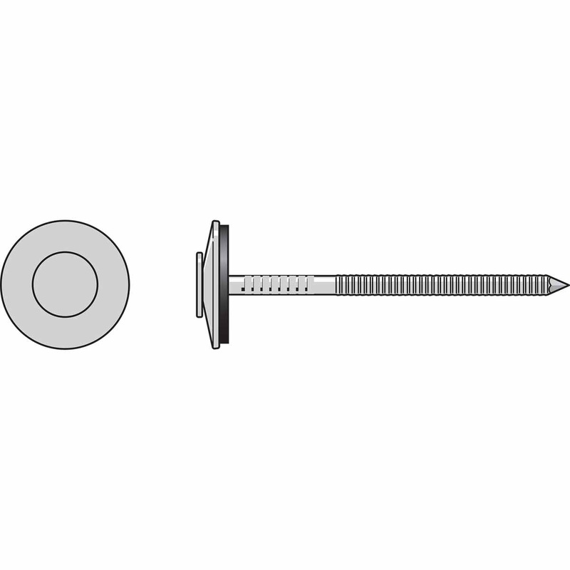 Simpson S10A175X01-E Strong-Tie Simpson 1-3/4 10-Gauge Annular Ring Shank Nail with EPDM Washer 304 Stainless Steel for Roofing and Sheathing