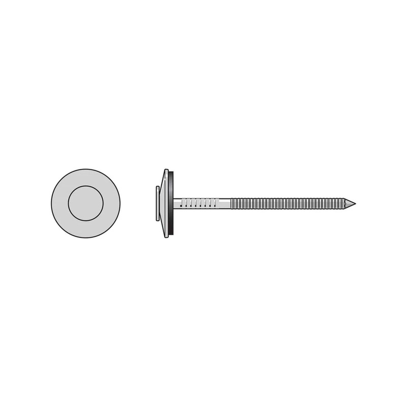 Simpson S11A175X01-E Strong-Tie Simpson Stainless Steel 1-3/4 Hand-Drive Nail with EPDM Washer for Exterior Sheathing and Roofing