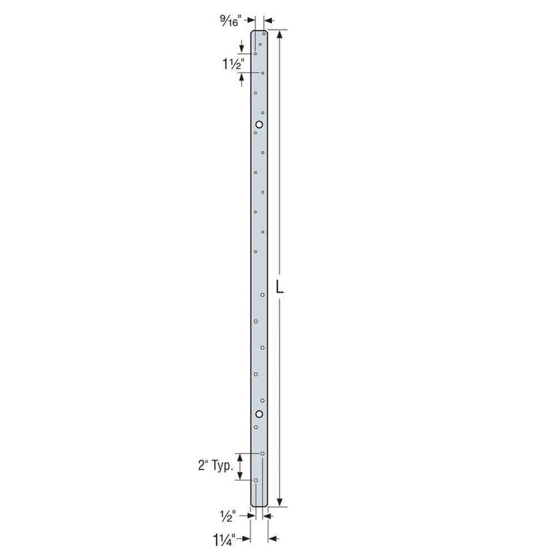 Simpson MSTAM36Z Strong-Tie Medium Masonry Strap Tie for Wood-to-Masonry Applications