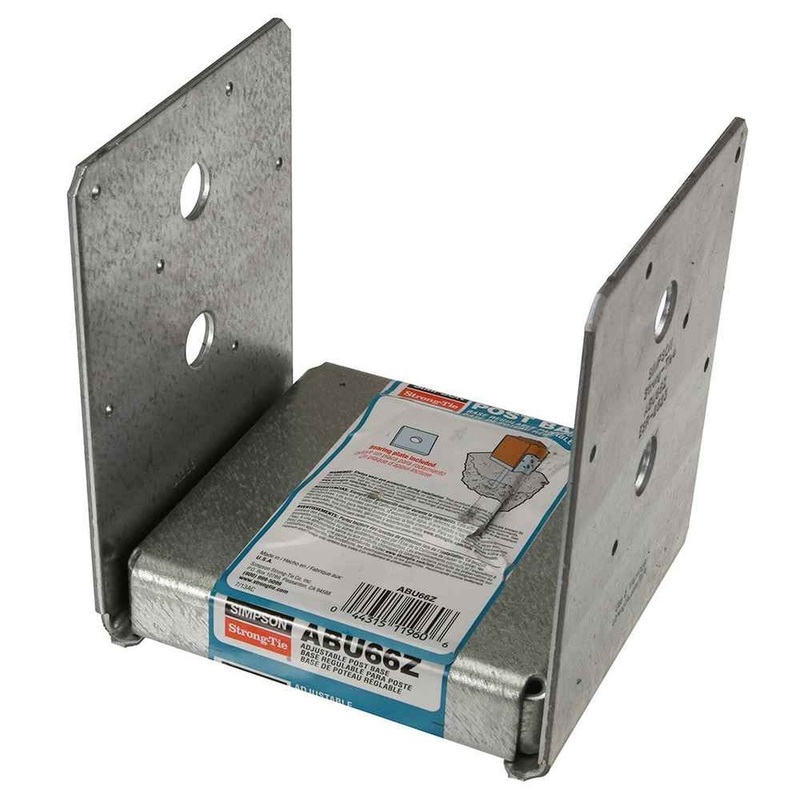 Simpson ABU66Z Strong-Tie Adjustable Post Base ZMAX Finish for 6×6