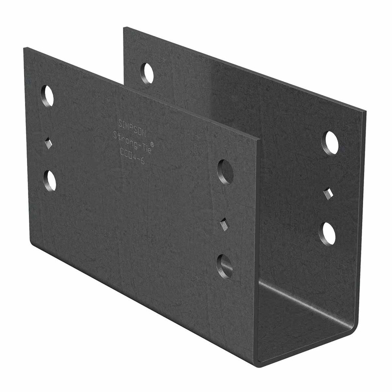 Simpson CCO6 Strong-Tie Heavy-Duty Column Cap for 6x Beam – Strapless Steel Connector for Structural Wood-to-Wood Connections