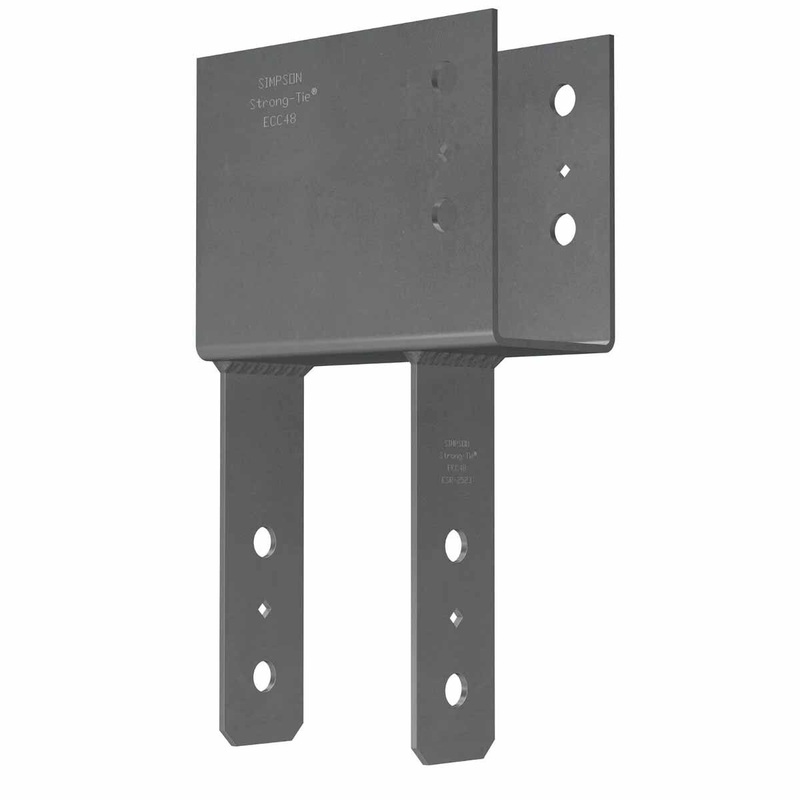 Simpson ECC5 1/4-4 Strong-Tie End Column Cap for 5-1/8 Beam to 4x Post Connection