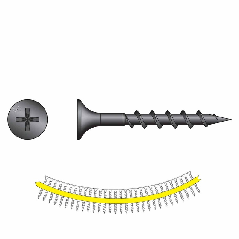 Simpson DWC114PS Quik Drive Collated Drywall Screw #6 x 1-1/4 #2 Phillips Bugle-Head Gray Phosphate