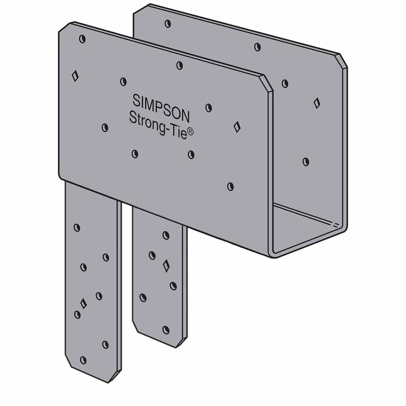 Simpson ECCQ44SDS2.5ROT Strong-Tie Rotated-Strap End Column Cap for 4x Beam and 4x Post with SDS Screws