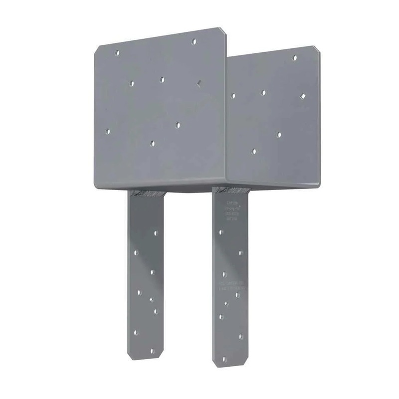 Simpson ECCQ76SDS2.5 Strong-Tie End Column Cap with SDS Screws Gray Paint
