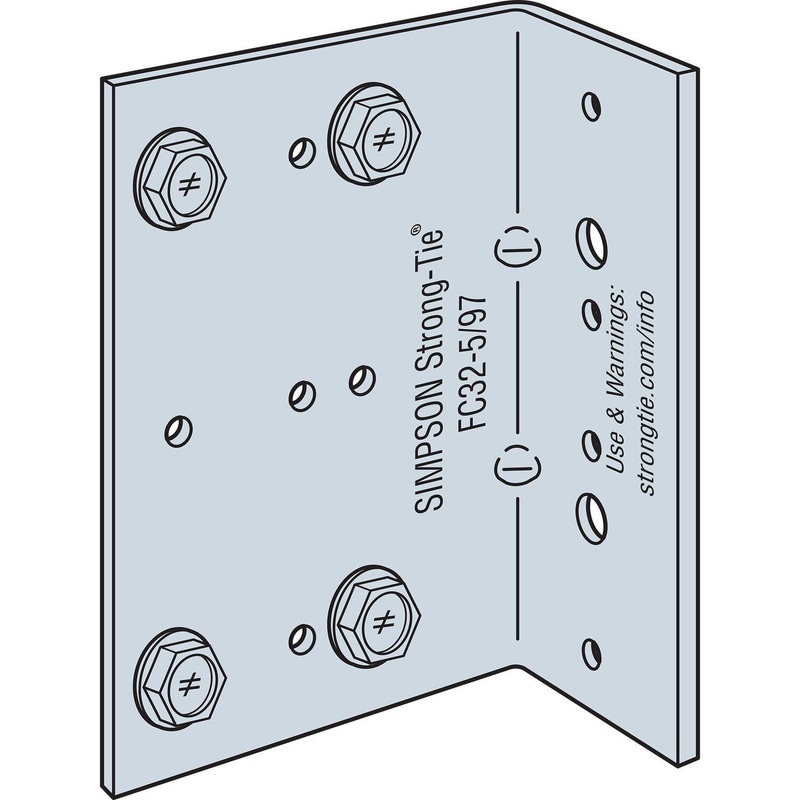 Simpson FC32-5/97-R25 Bypass Framing Fixed-Clip Connector (25 Pack)
