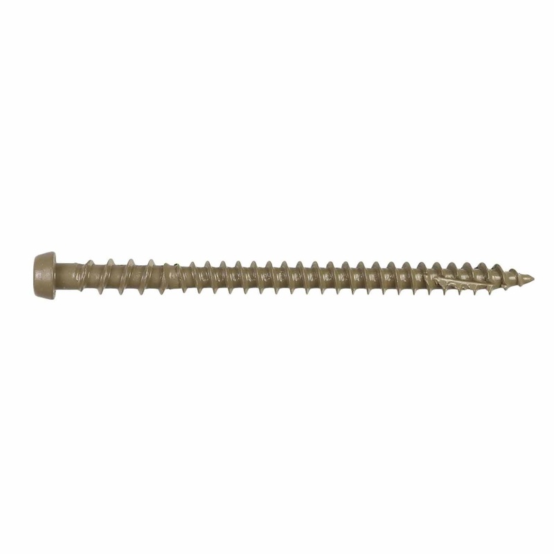 Simpson DCU234BR01MB Strong-Tie Deck-Drive DCU Composite Screw #10 x 2-3/4 T20 Quik Guard Brown 01