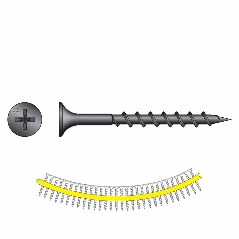 Simpson DWC158PS Quik Drive DWC Drywall Screw #6 x 1-5/8 in. #2 Phillips Bugle-Head Gray Phosphate (2500 Pack)