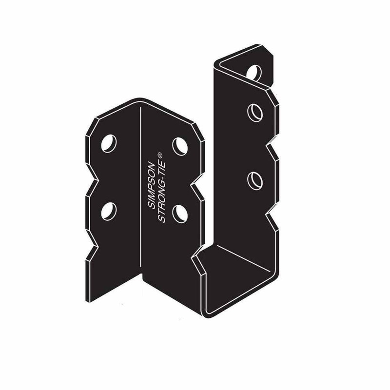 Simpson OU410 Strong-Tie Ornamental Joist Hanger for 4×10 Black Powder-Coated – Decorative Face-Mount Connector