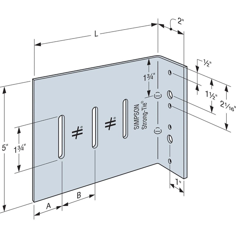 Simpson SC62-5/118-KT25 Strong-Tie Bypass Framing Slide-Clip Connector for Cold-Formed Steel Construction (25 Pack)