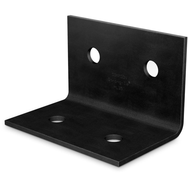 Simpson HL35PC Strong-Tie Black Powder-Coated Ornamental Heavy Angle for Timber Connections