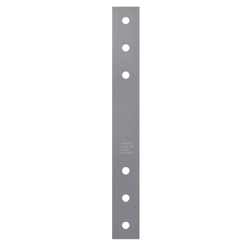 Simpson HST6 Strong-Tie Heavy Strap Tie 6 x 25-1/2 3-Gauge for Wood Connections
