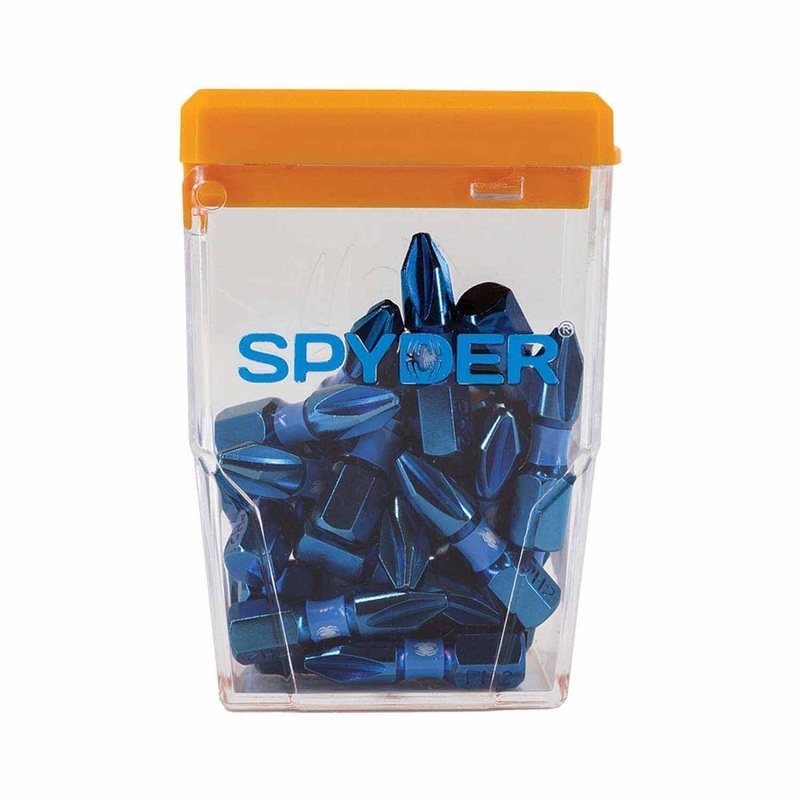 Spyder 19072 1-Inch PH2 Impact Driver Bit (25-Pack)