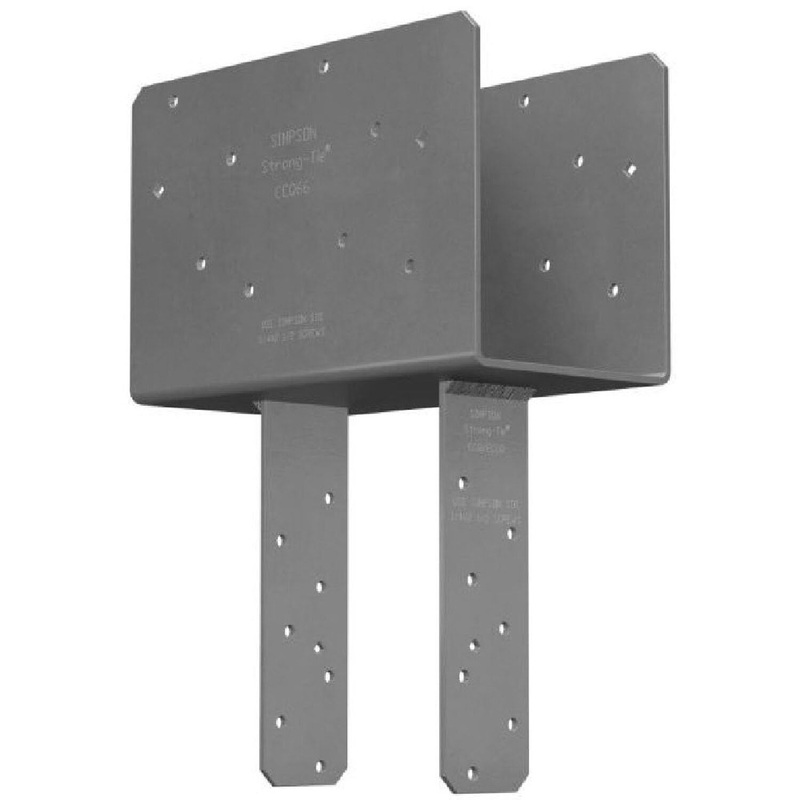 Simpson CCQ88SDS2.5 Strong-Tie Column Cap for 8x Beam and 8x Post with SDS Screws – Heavy-Duty Steel, Gray Paint