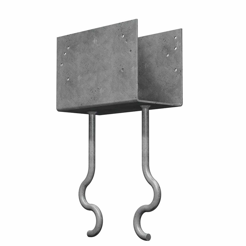 Simpson CCQM5.50-SDS Strong-Tie Column Cap for 5-1/2 Beam with SDS Screws – Secure Column-to-Beam Connection for Concrete Piers