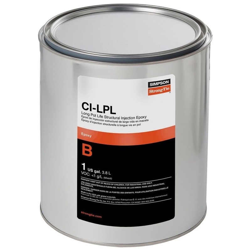 Simpson CILPL1B Strong-Tie Long Pot Life Structural Injection Epoxy Hardener 1 gal. – For Structural Concrete Crack Repair