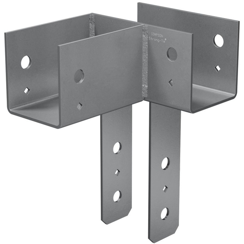 Simpson ECCLL444 Strong-Tie L-Shape End Column Cap for 4x Beams and 4x Post, Skewed Left – Heavy-Duty Wood Connector