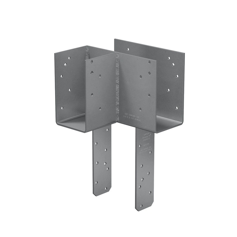 Simpson ECCLLQ444SDS Strong-Tie L-Shape End Column Cap for 4x Beams and 4x Post with SDS Screws, Left Skewed – Heavy-Duty Steel Connector for Wood Construction