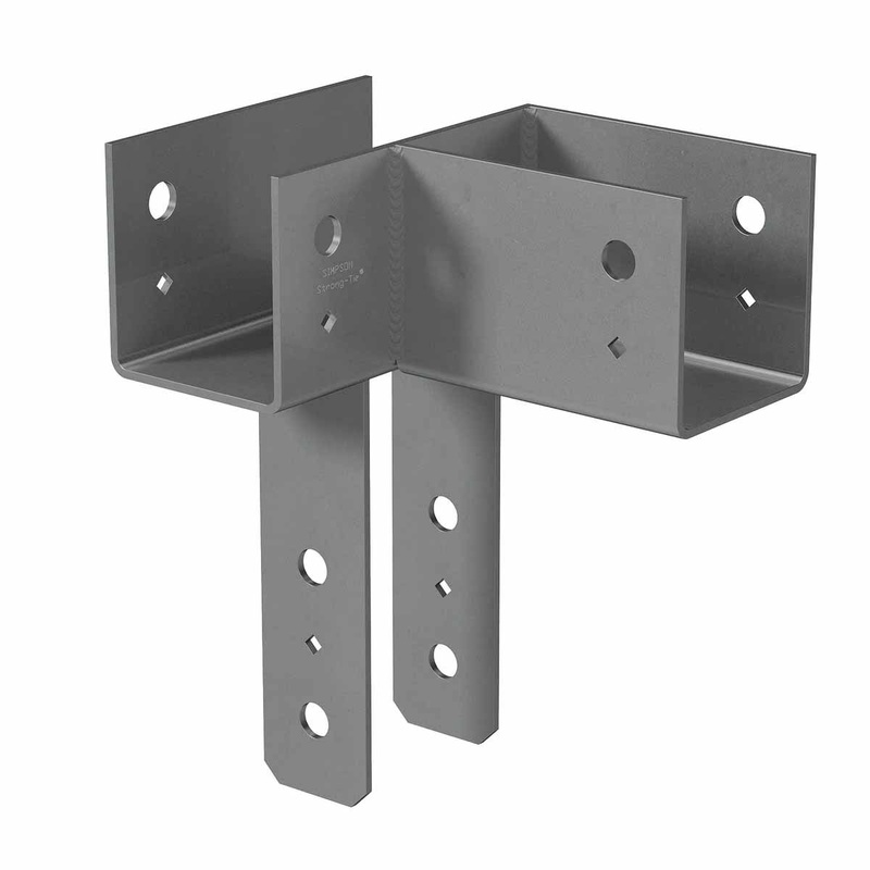 Simpson ECCLR444 Strong-Tie L-Shape End Column Cap for 4x Beams and 4x Post, Skewed Right