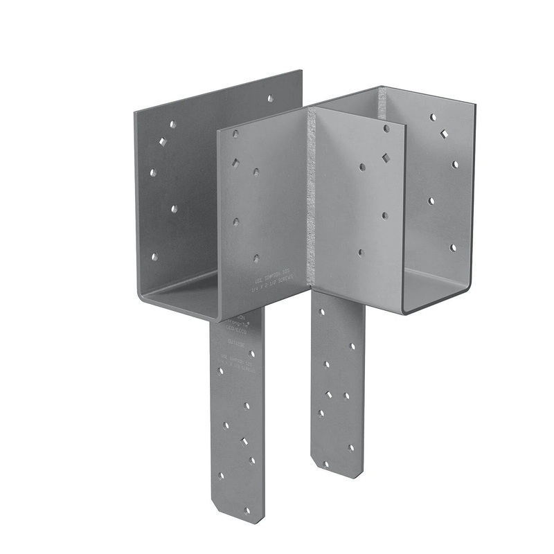Simpson ECCLRQ444SDS Strong-Tie L-Shape End Column Cap for 4x Beams and 4x Post with SDS Screws, Skewed Right