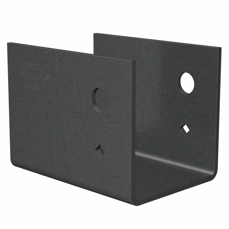 Simpson ECCO4 Strong-Tie End Column Cap Only for 4x – Heavy-Duty Steel Connector for Column-to-Beam Applications