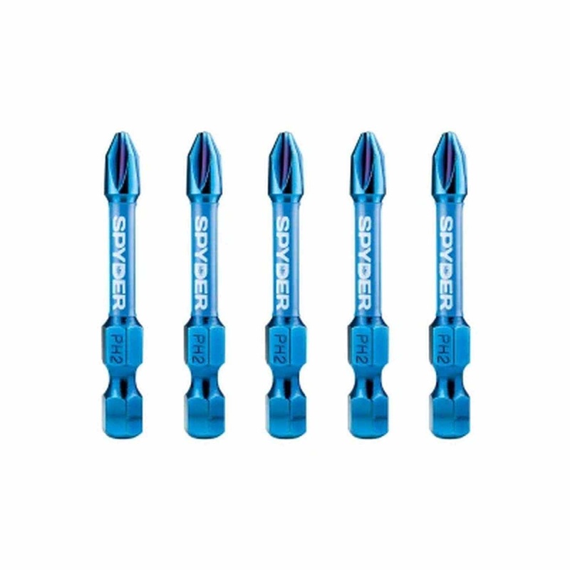 Spyder 19087 2-Inch PH2 Impact Driver Bit (5-Pack)