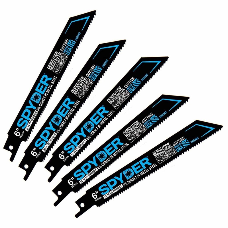 Spyder 200302 6-Inch 10/14-TPI Reciprocating Blade (5-Pack)