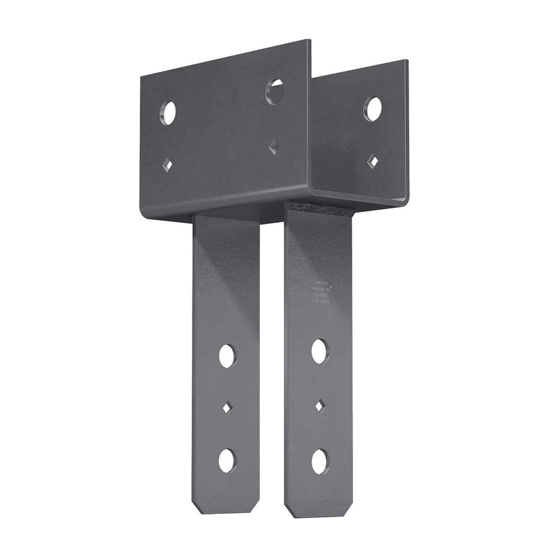 Simpson CC44TC Strong-Tie Heavy-Gauge Steel Column Cap for 4x Beam and 4x Post, Gray Paint