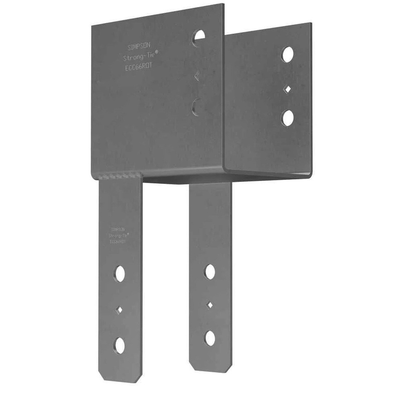 Simpson ECC96 Strong-Tie Simpson End Column Cap for 9x Beam to 6x Post Connection, Gray Paint