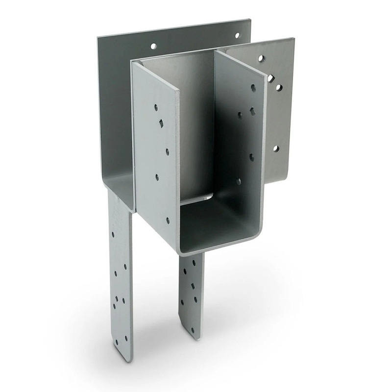 Simpson ECCLRQ3.25-4SDS Strong-Tie Simpson End Column Cap L-Shaped Right with SDS Screws for 3-1/4x Beams and 4x Posts