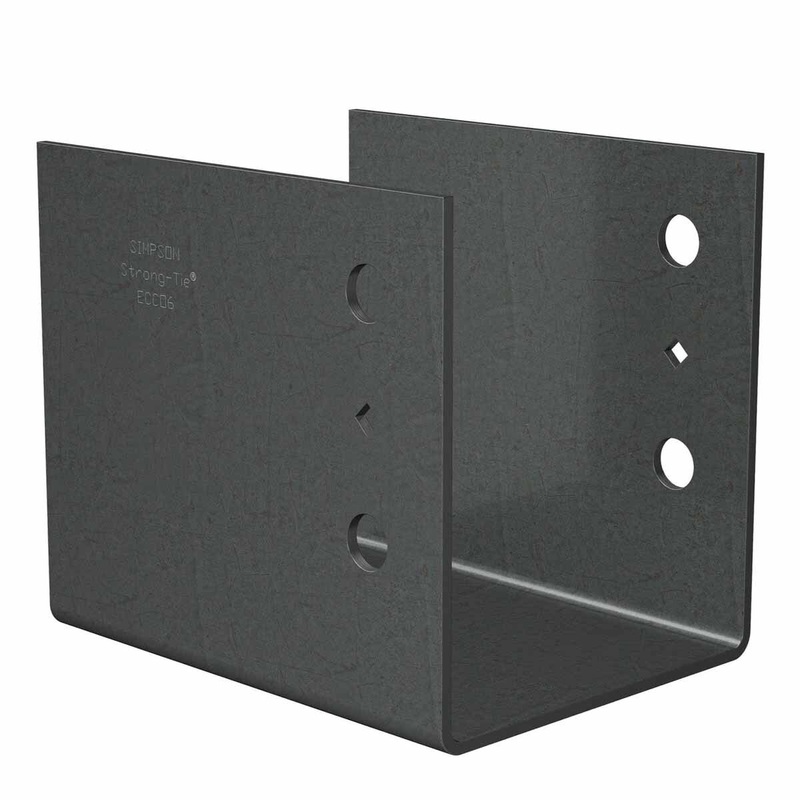 Simpson ECCO6 Strong-Tie End Column Cap for 6x Beams – Heavy-Duty Steel, Field Weldable