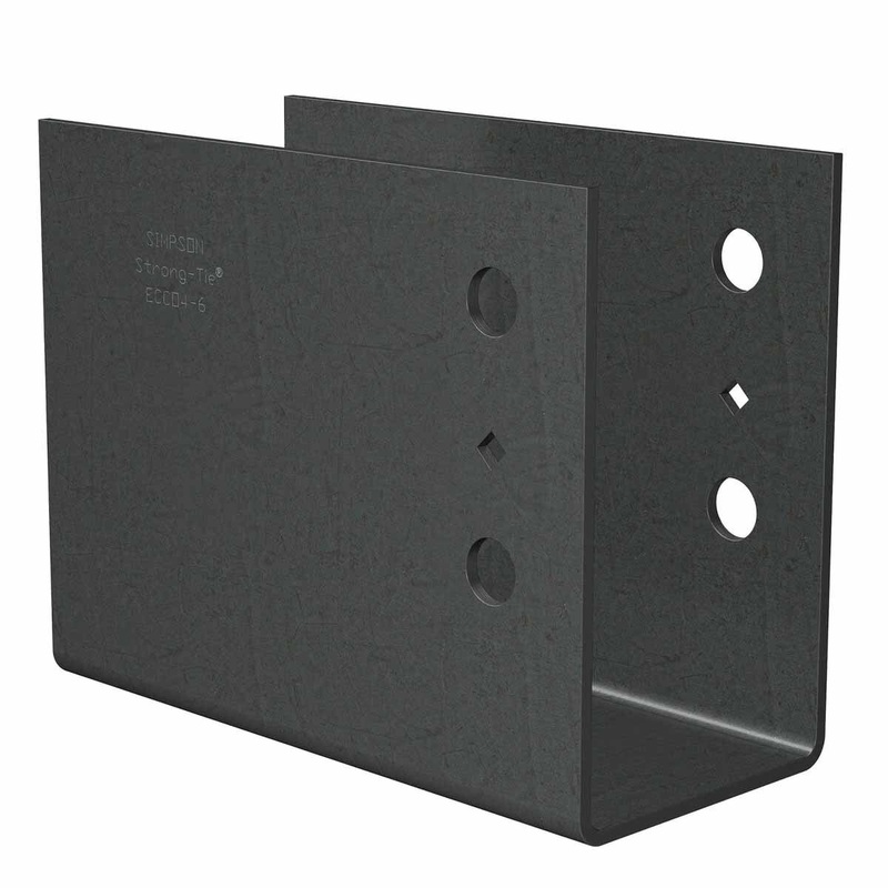 Simpson ECCO7 Strong-Tie End Column Cap 3 Gauge for 7x Beams – Heavy-Duty Steel Connector