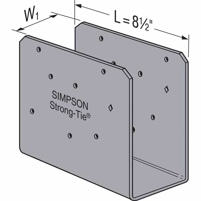 Simpson ECCOQ5-SDS2.5 Strong-Tie Simpson End Column Cap for 5x Beam, Quick-Install, Field Weldable, SDS Screws Included