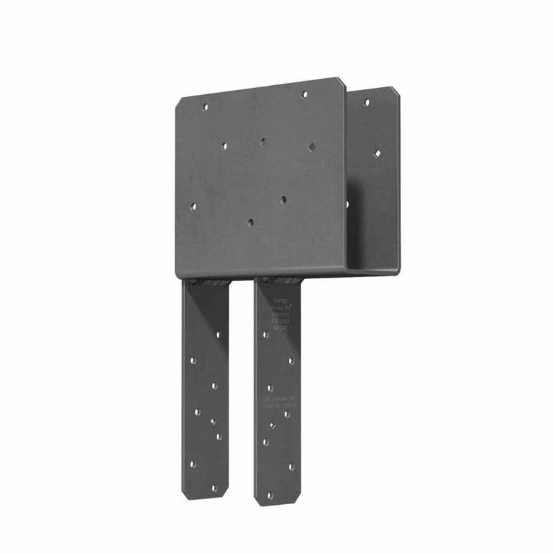 Simpson ECCQ3-6SDS2.5 Strong-Tie End Column Cap with SDS Screws Gray Paint for 3-1/8 Beam and 6x Post
