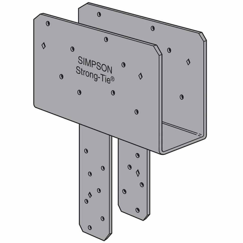 Simpson ECCQ5-6SDS2.5ROT Strong-Tie End Column Cap with SDS Screws and Rotated Straps for Wood Construction