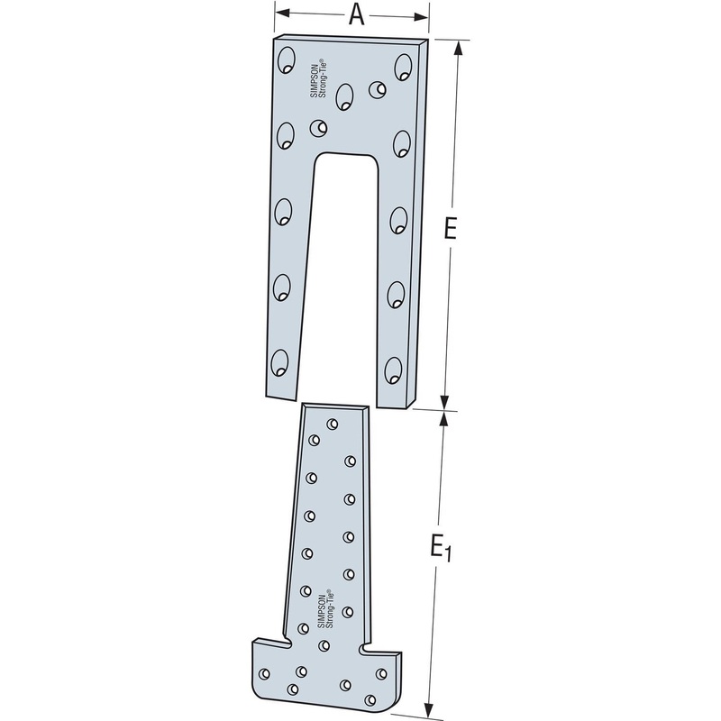 Simpson ETB160A-SCRB Strong-Tie Hidden Timber Connector with Screws for Glulam Beams