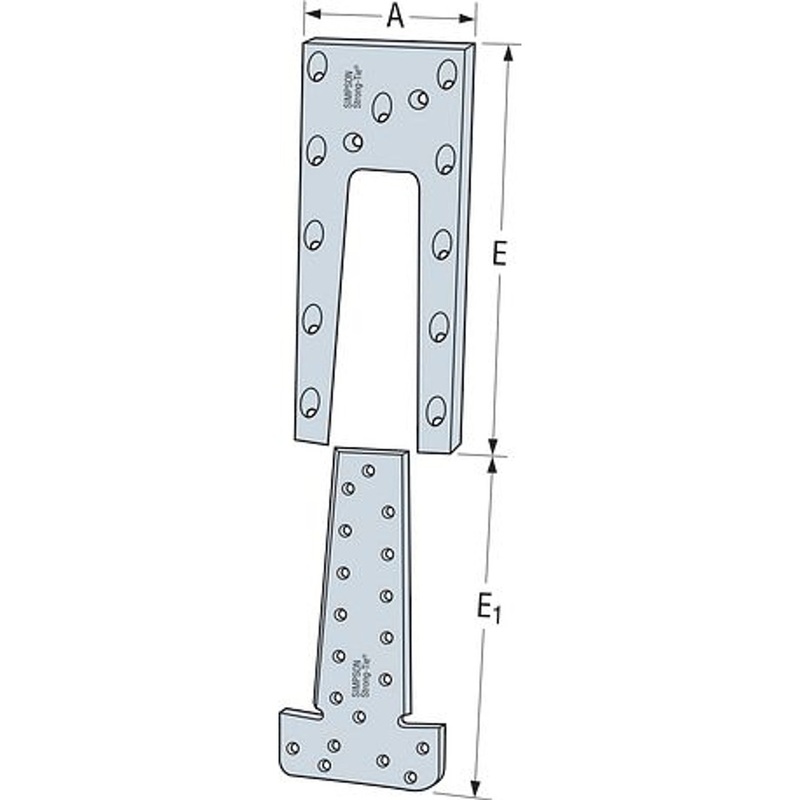 Simpson ETB230A-SCRB Strong-Tie Hidden Timber Connector with Screws for Glulam Beam Connections