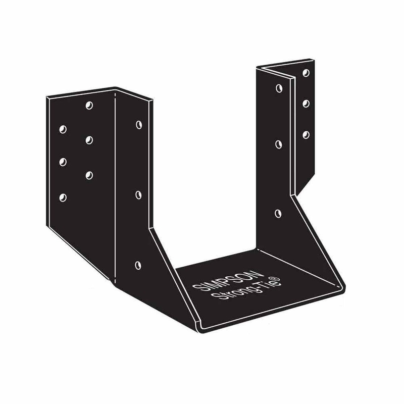 Simpson OHU68-SDS3 Strong-Tie 6×8 Ornamental Joist Hanger with SDS Screws Black Powder Coated for Solid Sawn Lumber