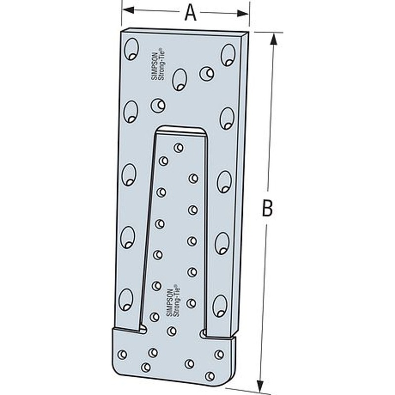 Simpson ETB90A-SCRB Strong-Tie Hidden Timber Connector with Screws for Glulam Beam Connections