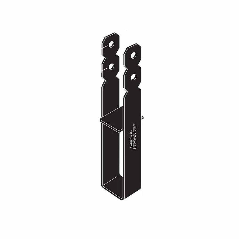 Simpson OCB66 Strong-Tie Ornamental 6×6 Column Base Black Powder-Coated for Wood-to-Concrete Connections