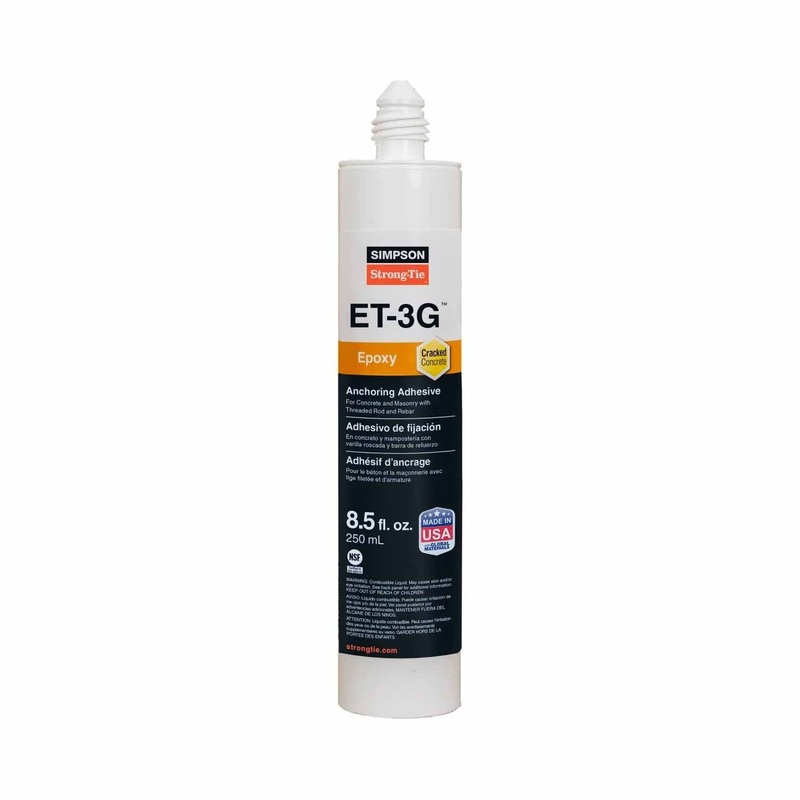 Simpson Strong-Tie ET3G10 (8.5 oz.) Epoxy Adhesive Cartridge with Nozzle and Extension (1 Piece)