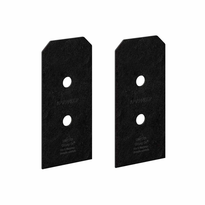 Simpson Strong-Tie APVB44DSP Avant Decorative Post Base Plates – Black Powder Coat (2 Pack)