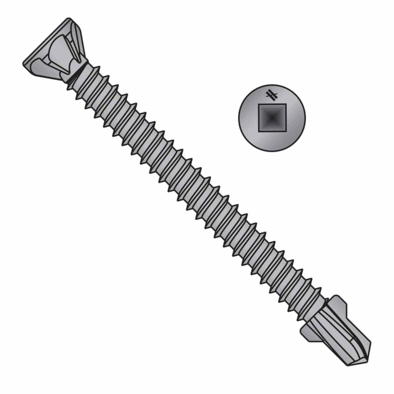 Simpson Strong-Tie CBSDQ214-2K (#10 x 2-1/4) Sheathing-to-CFS Screw Ribbed Flat Head with Quik Guard Coating (2000 Pack)