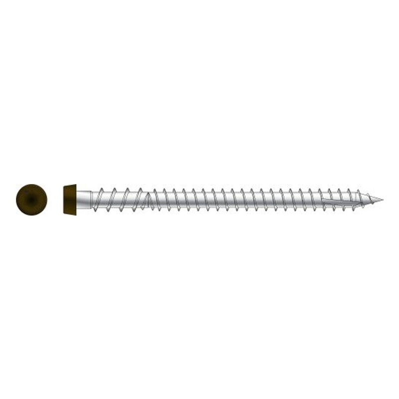 Simpson Strong-Tie DCU234C316BR01 (#10 x 2-3/4) Deck-Drive T20 DCU Composite Screw, Type 316, Brown 01 (70 Pack)