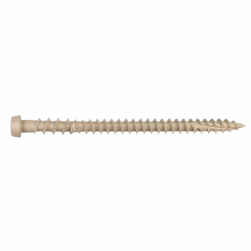 Simpson Strong-Tie DCU234TN02R70 (#10 x 2-3/4) Deck-Drive T20 DCU Composite Screw, Quik Guard, Tan 02 (70 Pack)