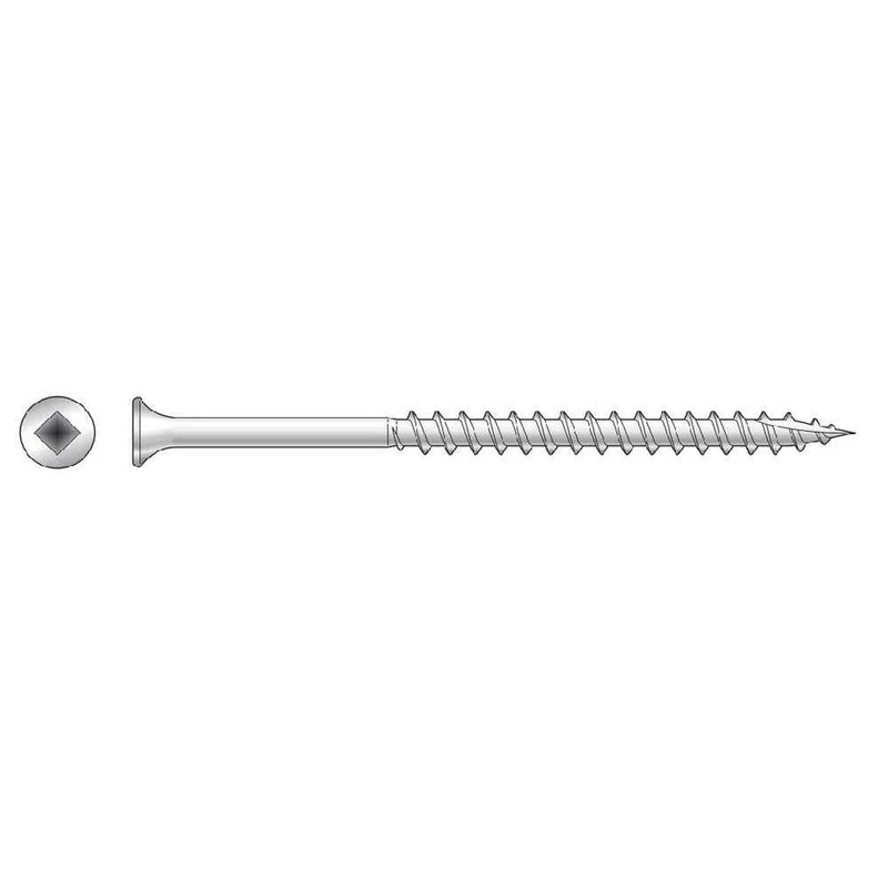 Simpson Strong-Tie S08200DB1 (#8 x 2) Bugle-Head Wood Screw, Square Drive Type 305 Stainless Steel (1 lb. Tub)
