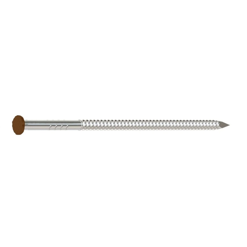 Simpson Strong-Tie S8SNDB5 (2-1/2 x 0.092) Painted Siding Nail Type 304 Stainless Steel, Dark Brown (5 lb. Tub)